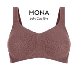 Amoena Mona Wire-Free Bra, Soft Cup, Size 40A, Black Ref# 5259140ABK  KU53512041-Each